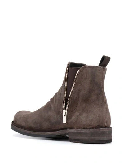 Shop Officine Creative Zip Ankle Boots In Grey