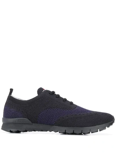 Shop Kiton Knit-upper Lace-up Sneakers In Blue