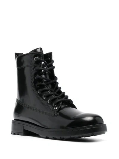 Shop Diesel D-throuper Military Boots In Black