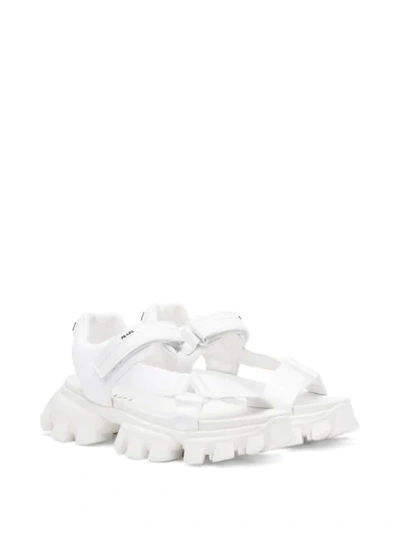 Shop Prada Cloudbust Thunder Sandals In White