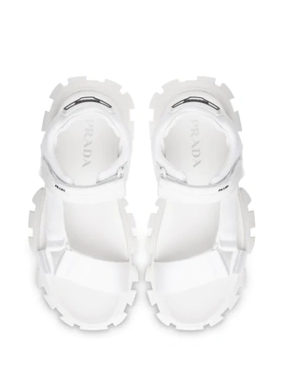 Shop Prada Cloudbust Thunder Sandals In White