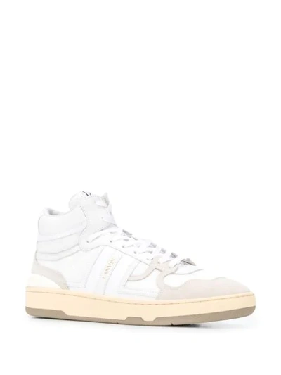 Shop Lanvin Clay High-top Sneakers In White