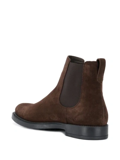 Shop Tod's Suede Ankle Boots In Brown