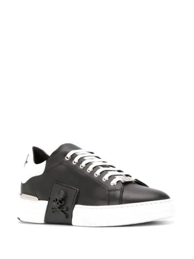 Shop Philipp Plein Low Top Phantom Kick$ Sneakers In Black