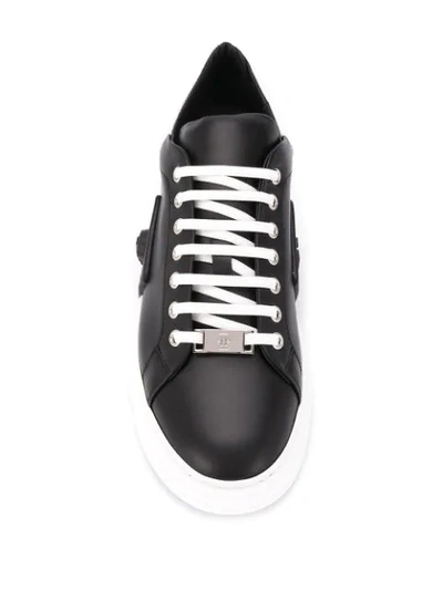 Shop Philipp Plein Low Top Phantom Kick$ Sneakers In Black