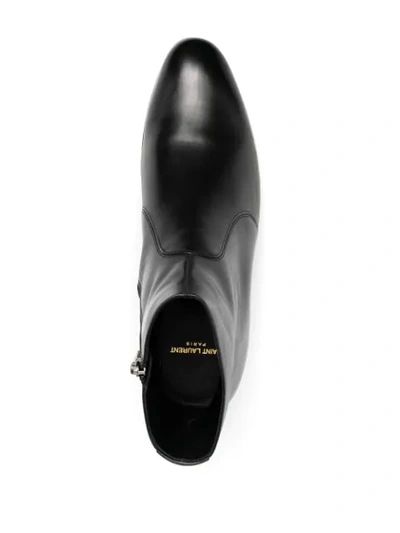 Shop Saint Laurent Cole Zipped Ankle Boots In Black