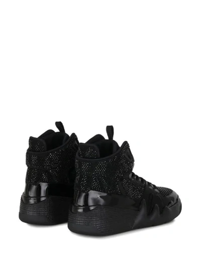 Shop Giuseppe Zanotti Talon Crystal-embellished Sneakers In Black