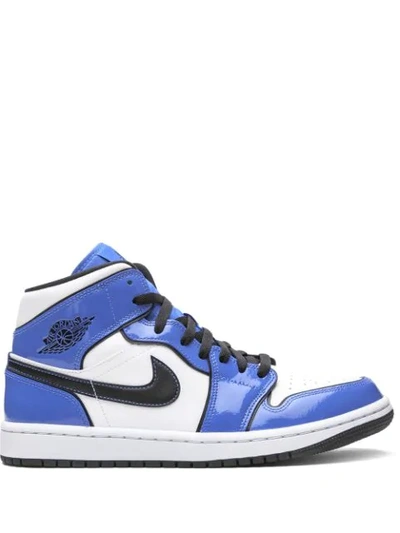 Shop Jordan Air  1 Mid Se "signal Blue" Sneakers