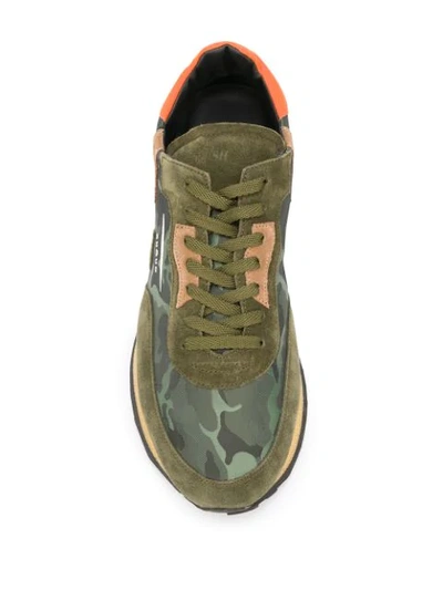 Shop Ghoud Camouflage-print Low-top Sneakers In Green
