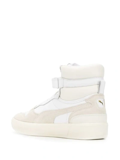 Shop Puma Sky Lx Mid Lux Sneakers In White