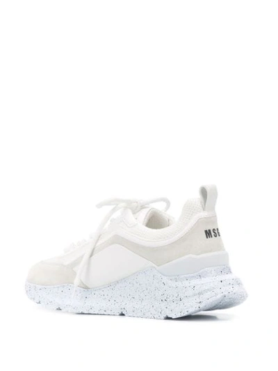 Shop Msgm Never Look Back Low-top Sneakers In 01