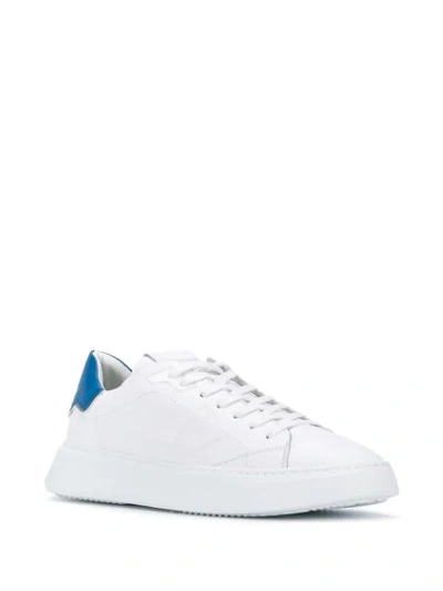 Shop Philippe Model Paris Temple Low-top Sneakers In White