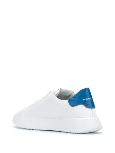 Shop Philippe Model Paris Temple Low-top Sneakers In White