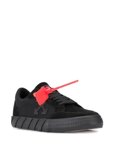 Shop Off-white Low Vulcanised Sneakers In Black