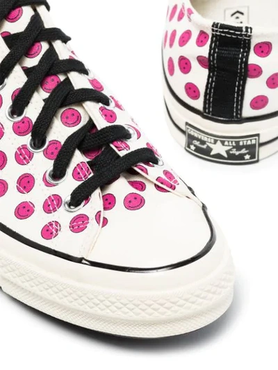 Converse White And Pink Chuck 70 Happy Camper Low Top Sneakers In White