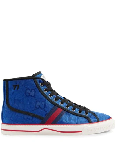 Shop Gucci Off The Grid Gg Tennis 1977 Sneakers In Blue