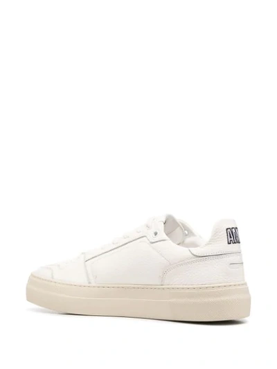 Shop Ami Alexandre Mattiussi Logo Low-top Sneakers In White
