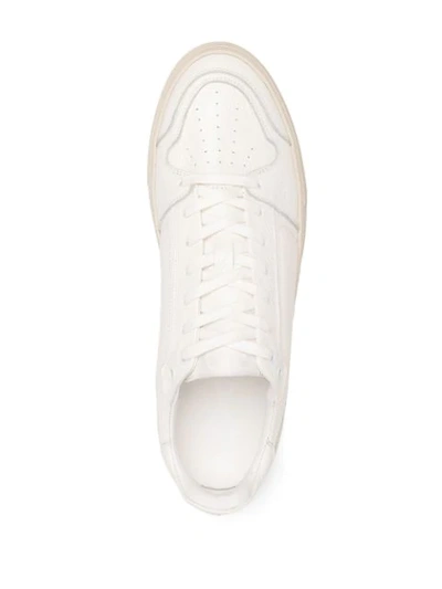 Shop Ami Alexandre Mattiussi Logo Low-top Sneakers In White