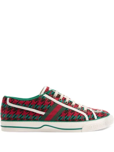Shop Gucci Tennis 1977 Low-top Sneakers In Red