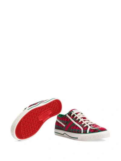 Shop Gucci Tennis 1977 Low-top Sneakers In Red
