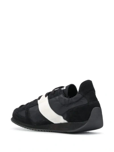 Shop Palm Angels Two-tone Lace-up Trainers In Black