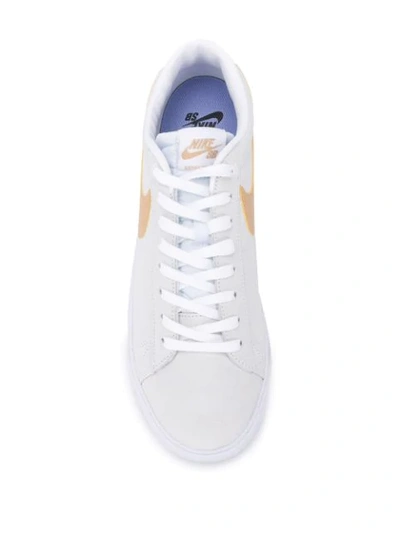 Shop Nike Sb Blazer Low-top Sneaker In Grey