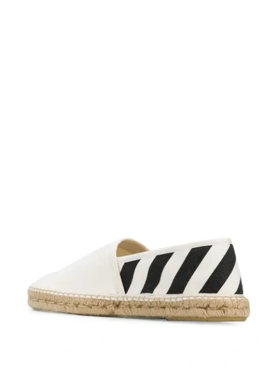 Shop Off-white Diagonal Stripes Espadrilles In White