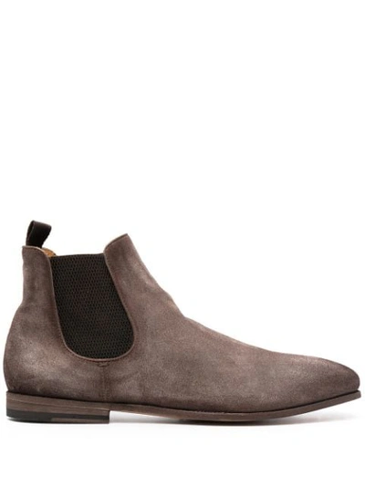 Shop Officine Creative Ankle-length Suede Boots In Neutrals