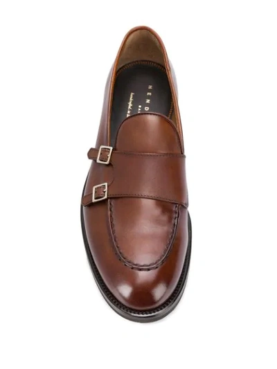 Shop Henderson Baracco Monk Strap Loafers In Brown