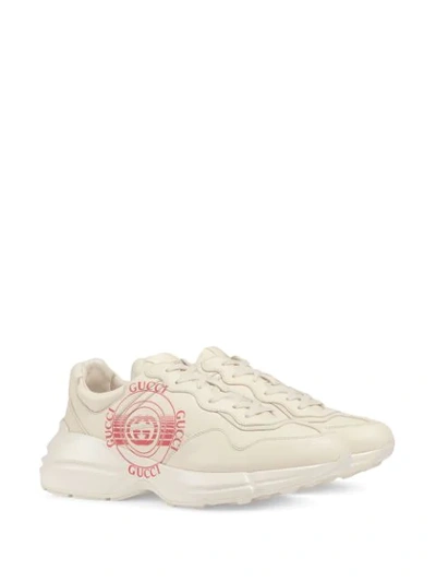 Shop Gucci Rhyton Low-top Sneakers In White
