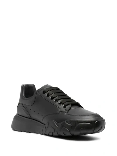 Alexander Mcqueen Court Perforated Low-top Sneakers In Black | ModeSens