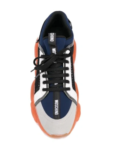 Shop Moschino Teddy Run Low-top Sneakers In Blue