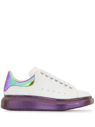 Shop Alexander Mcqueen Iridescent Oversized Sneakers In Multicolour