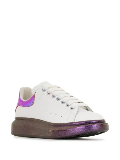 Shop Alexander Mcqueen Iridescent Oversized Sneakers In Multicolour