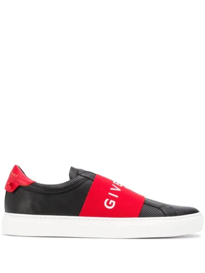 Shop Givenchy Urban Street Logo-print Slip-on Sneakers In Black