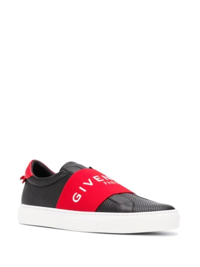 Shop Givenchy Urban Street Logo-print Slip-on Sneakers In Black