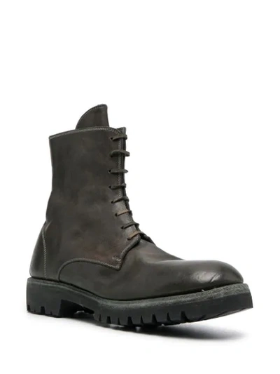 Shop Guidi Lace-up Combat Boots In Green