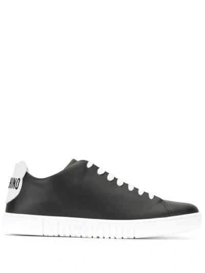Shop Moschino Teddy Low-top Sneakers In Black
