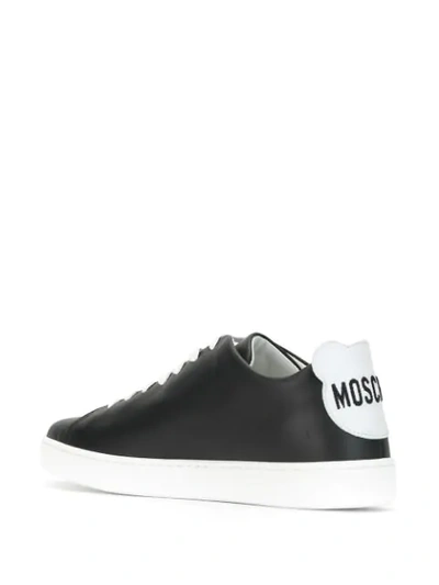 Shop Moschino Teddy Low-top Sneakers In Black