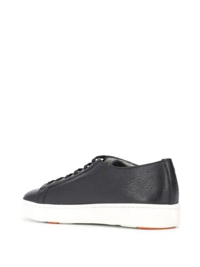 Shop Santoni Cleanic Low-top Sneakers In Black