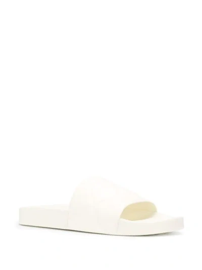 Shop Bottega Veneta Bv Slider Sandals In White