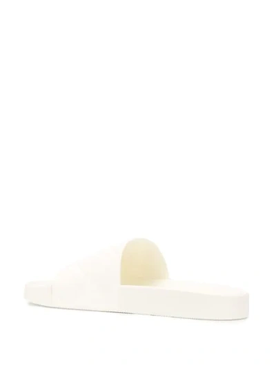 Shop Bottega Veneta Bv Slider Sandals In White
