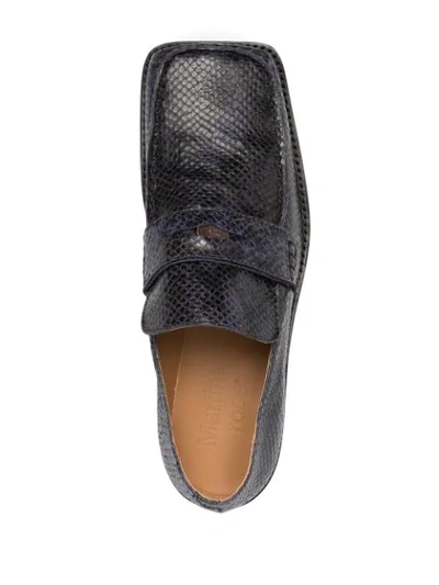 Shop Martine Rose Roxy Embossed Loafers In Blue