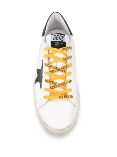 Shop Golden Goose Super-star Lace-up Sneakers In White