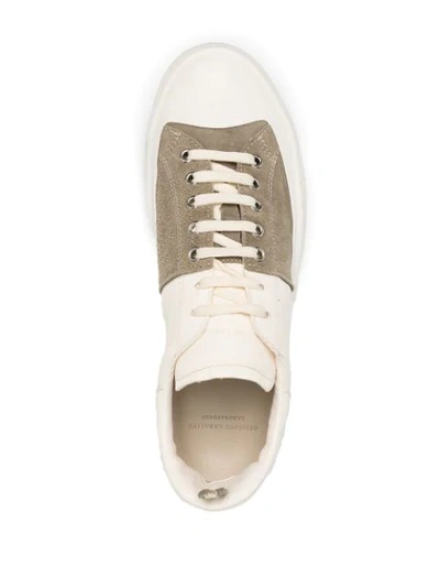 Shop Officine Creative Oliver Suede Panelled Sneakers In White