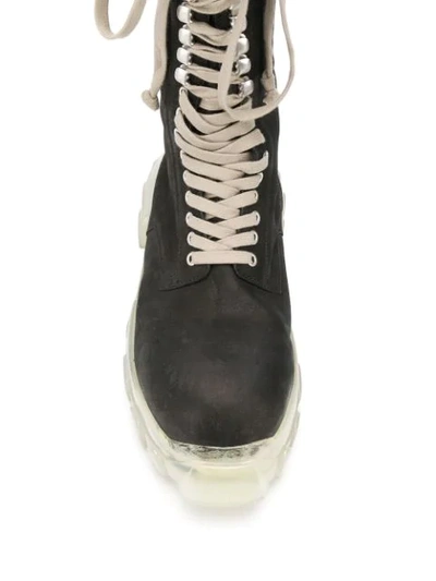 Shop Rick Owens Lace-up Knee-lengh Boots In Black