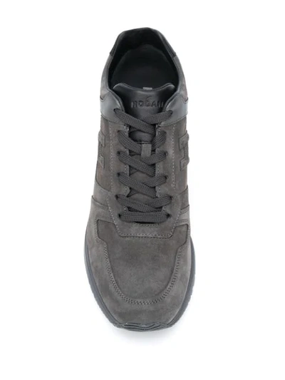 Shop Hogan Lace-up Sneakers In Grey