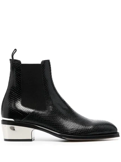 Shop Alexander Mcqueen Square-toe Ankle Boots In Black