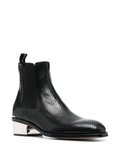 Shop Alexander Mcqueen Square-toe Ankle Boots In Black