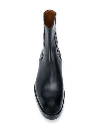Shop Ermenegildo Zegna Almond Toe Ankle Boots In Black